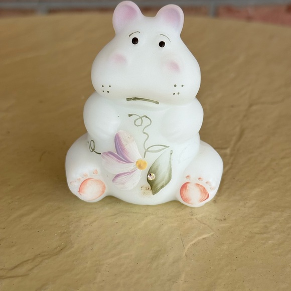 Fenton Glass Hand Painted Hippo - Picture 2 of 9